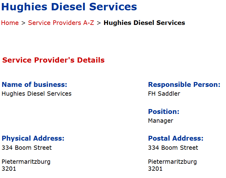 Hughie's Diesel Services